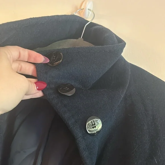 🐑🐇Ellen Tracy Angora & Wool Pea Coat - Picture 3 of 10